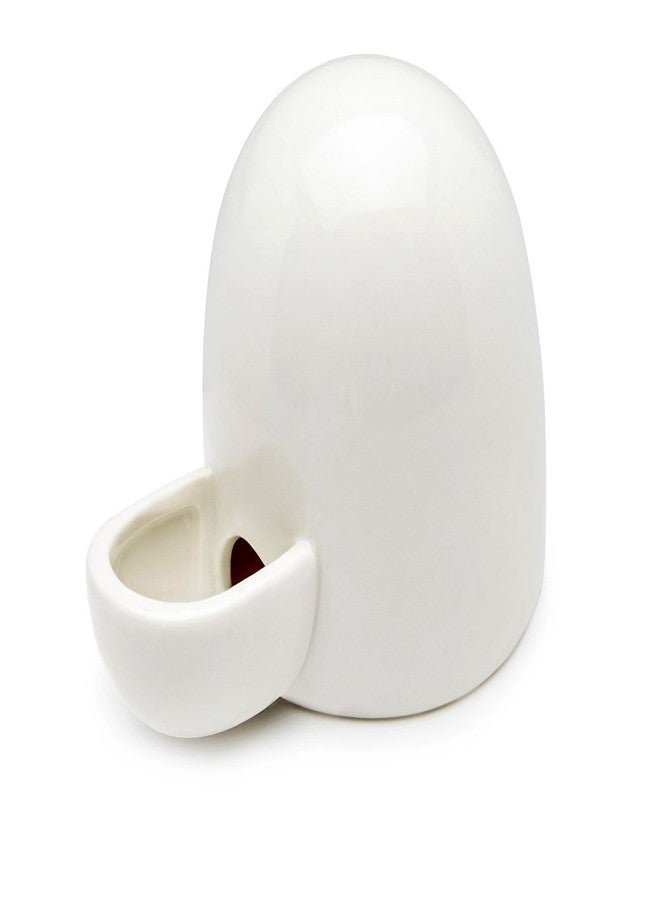 داهي موزع مياه الشرب الأوتوماتيكي من داهي، مصنوع من السيراميك، هادئ، مناسب للحيوانات الأليفة الصغيرة مثل الهامستر والقنفذ والشنشيلة والنموس وخنزير غينيا الصغير، أبيض، 8 أونصة - Image 1